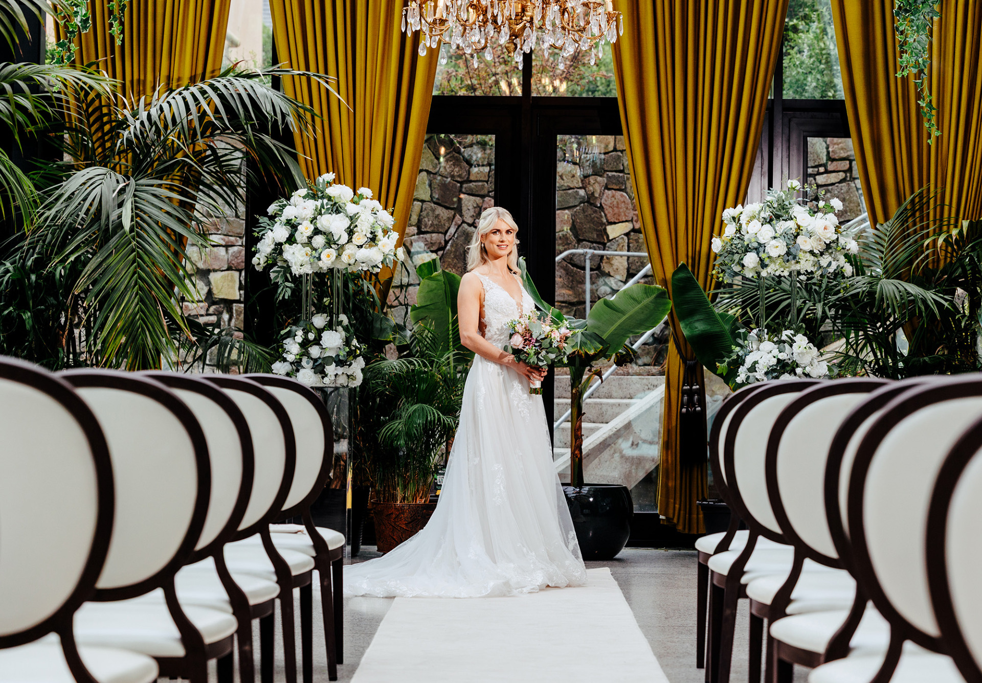 Bride in the Salthill Hotel on her wedding day